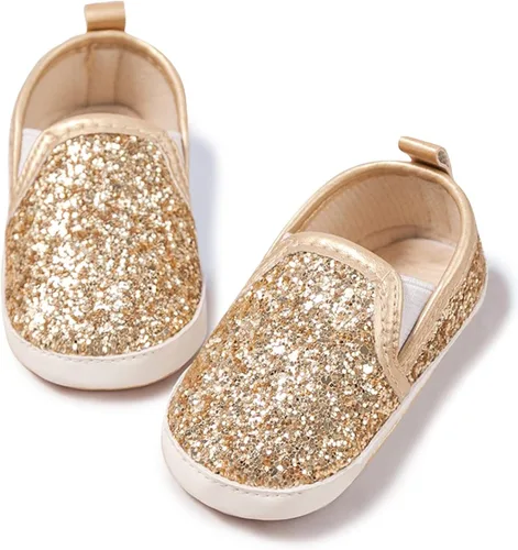 KIDSUN Zapatos deportivos de cuero para bebés y niñas con suela suave antideslizante, para recién nacidos, zapatos casuales para primer caminante,