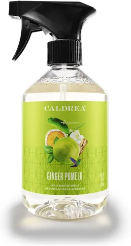 Miniatura 11 de Caldrea Limpiador en aerosol para encimeras multisuperficie, fabricado con extracto de proteína vegetal, aroma Neroli de sal marina, 16 onzas