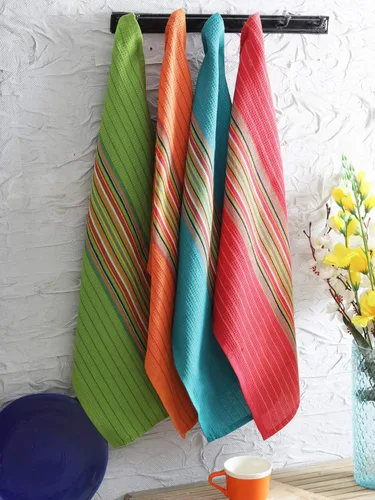 Miniatura 2 de DG Collections Toallas de cocina de salsa 100% algodón, paquete de 4, paños de cocina súper absorbentes, 16 x 28 pulgadas, sin pelusas, tejido
