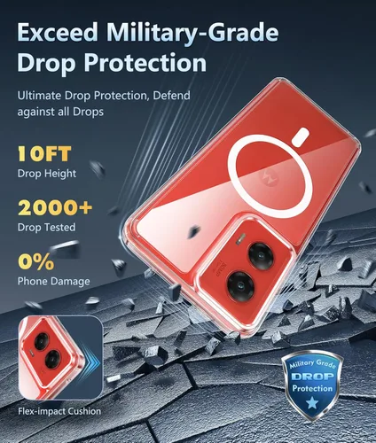 Miniatura 1389 de FNTCASE Funda para iPhone 13 Pro-Max: Fundas magnéticas transparentes compatibles con Magsafe Slim anti amarillamiento protección contra caídas