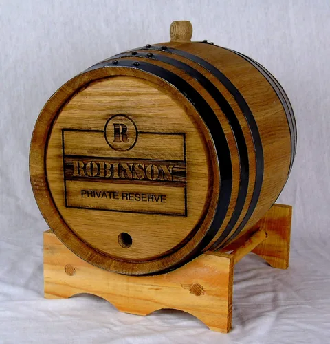 Barril de envejecimiento personalizado de roble americano blanco (1 litro) - Barriles de whisky grabados para envejecer su propio licor |