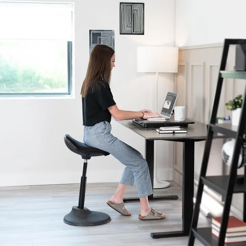 Miniatura 6 de VIVO Desk-V001J - Elevador de escritorio de pie ajustable en altura superior, ultra delgado, convertidor de escritorio compacto para monitor o Negro