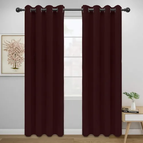 Miniatura 161 de Easy-Going - Cortinas opacas para dormitorio, aislamiento térmico sólido con ojales, cortinas de ventana para reducción de ruido, cortinas