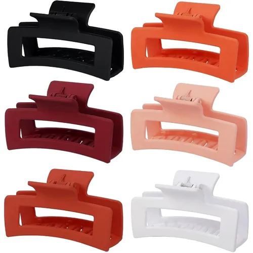 Miniatura 9 de Sisiaipu Pinzas para el Cabello, Pinzas Medianas de 3.5 Pulgadas, Paquete de 6 para Mujeres y Niñas - Accesorios para el Cabello Color Ámbar