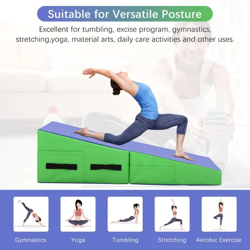 Miniatura 2 de BLKMTY Colchoneta de gimnasia – 48 x 24 pulgadas para niños y ejercicio en casa
