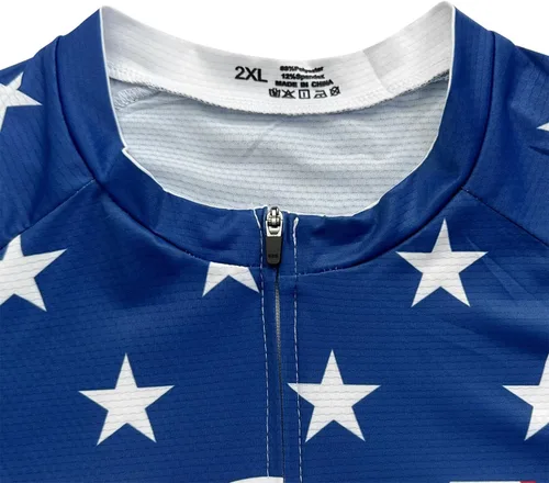 Miniatura 8 de Lo.gas Camiseta de ciclismo de Estados Unidos para hombre, manga corta, camisetas de ciclismo con bandera americana, ropa de bicicleta de carretera