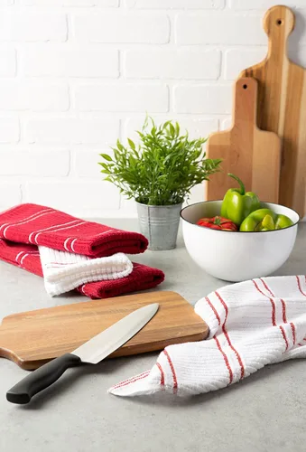 Miniatura 5 de 6 toallas absorbentes para cocina J & M Home Fashions Rojo