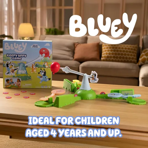 Miniatura 6 de Juego Bluey Keepy Uppy, juego motorizado para niños pequeños con paletas de los personajes Bingo y Chilli, juegos para niños de más de 4 años