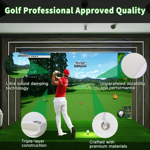 Miniatura 3 de Pantalla de impacto para simulador de golf, monitor de lanzamiento de proyección de triple capa premium con visuales HD, pantalla de práctica