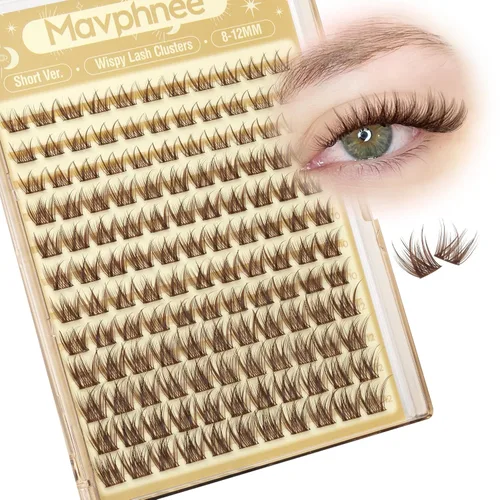 Miniatura 31 de Extensiones de pestañas en racimo naturales DIY, extensiones de pestañas en racimo con curva C, extensiones de pestañas en racimo para ojo de gato