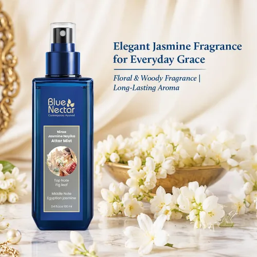 Miniatura 6 de Blue Nectar Maharani Rose Attar Mist con comino y sándalo Bruma de perfume de larga duración para mujeres Esencia floral Aerosol corporal apto