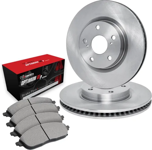 Miniatura 9 de R1 Concepts Kit de freno delantero para Nissan Sentra 2013-2019 Rotores de freno en blanco Kit de pastillas de freno y rotores de cerámica