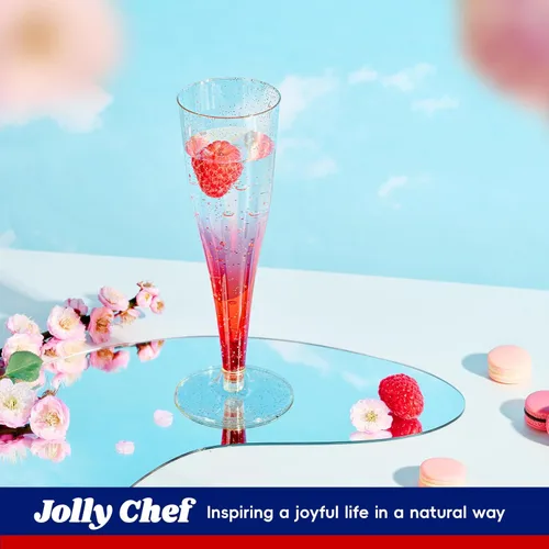 Miniatura 9 de JOLLY CHEF Paquete de 100 copas de champán de plástico desechables de 4.5 onzas con purpurina dorada para boda, día de Acción de Gracias, Navidad