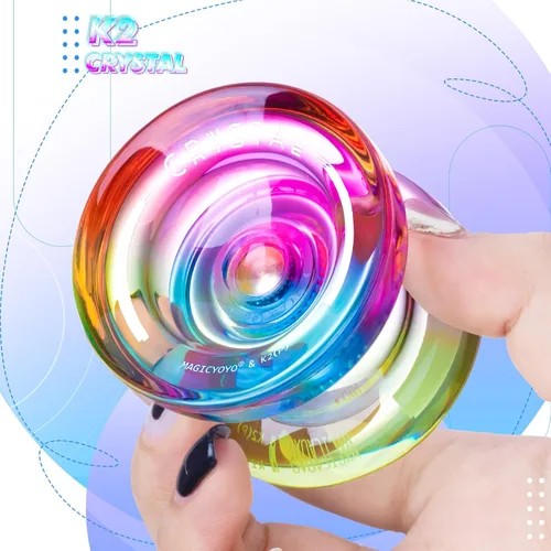 Miniatura 8 de MAGICYOYO Yoyo K2 Responsive para niños de 8 a 12 años, yoyo profesional para principiantes, yoyo de plástico de doble función con 12 cuerdas