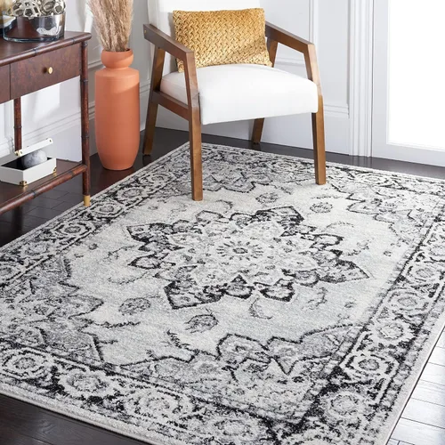 Miniatura 8 de SAFAVIEH Tulum Collection - Alfombra para pasillo, 2 x 9 pies, diseño de medallón, no desprende pelusa y fácil de limpiar, ideal para sala de estar