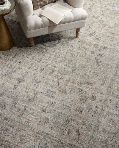 Miniatura 6 de Loloi Jean Stoffer Katherine Collection KES-03 Beige/Mist 11 pies 6 pulgadas x 15 pies 7 pulgadas, altura del pelo de 25 pulgadas, alfombra de área