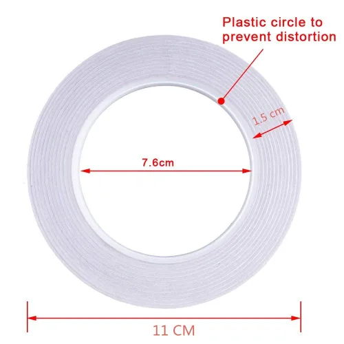 Miniatura 3 de Cinta de doble cara para artes, manualidades, fotografía, álbumes de recortes, lágrima a mano, respaldo de papel (8 rollos) de 0.236 in de ancho