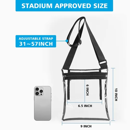 Miniatura 3 de Vorspack - Bolso transparente aprobado para estadios - Bolso cruzado de TPU para mujeres - Concierto