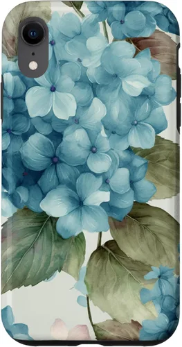 Miniatura 25 de Watercolor Shabby Chic Blue Hydrangeas Flower Case for iPhone 17