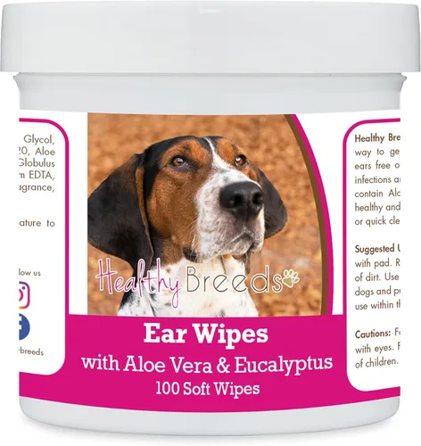 Miniatura 20 de Healthy Breeds Pastor alemán, silla de montar, toallitas de limpieza de oídos con aloe y eucalipto para perros, 100