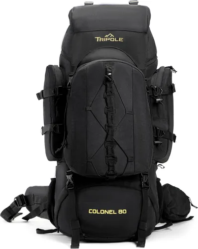 Tripole Colonel Mochila de 95 Litros + Paquete de Día Desmontable, Negro, Mochila