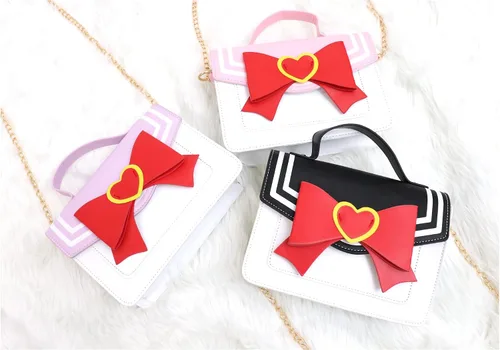 Miniatura 3 de PROCOS Bolsos de mujer Kawaii Anime Sailor Cosplay PU Bolso de cuero PU Cadena de lazo bandolera Bolso bandolera Bolso bandolera