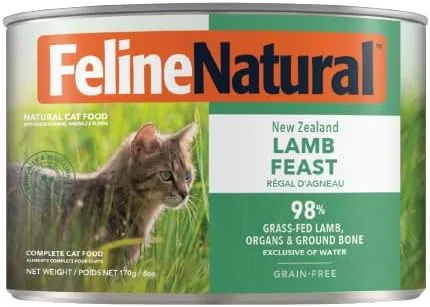 Miniatura 13 de Feline Natural New Zealand Comida Enlatada para Gatos Alimento Húmedo, Alto en Carne, Bajo en Carbohidratos y Sin Granos Comida Húmeda para Gatos