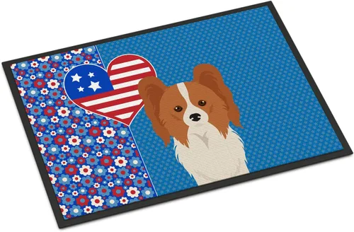 Miniatura 176 de Caroline's Treasures WDK5119JMAT Airedale Terrier USA - Tapete para interiores o exteriores, 24 x 36 pulgadas, tapete para puerta delantera
