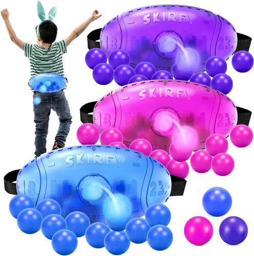 Miniatura 10 de Skirfy Juegos de fiesta al aire libre para niños y adultos, juego de pelota agitadora con 40 bolas, divertidos juguetes para interiores