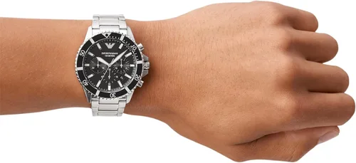 Miniatura 5 de Emporio Armani World Explorer Dive-Inspired Men's Watch with Stainless Steel, Silicone or Leather Band