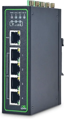 Miniatura 9 de InHand Networks IR315, enrutador industrial IoT 4G LTE VPN, celular de 300 Mbps + Wi-Fi, ranuras para tarjetas SIM duales, 5 puertos Ethernet