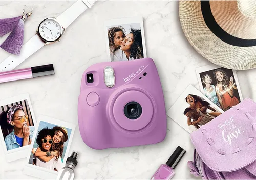 Miniatura 5 de Fujifilm Cámara Instax Mini 7+, fácil de operar, portátil, práctico espejo selfie, cámara Polaroid, perfecta para principiantes y expertos, diseño