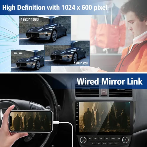 Miniatura 6 de Radio de coche Android para Honda Accord 7ª 2003 2004 2005 2006 2007, estéreo de coche integrado Carplay y Android Auto, con navegación GPS, WiFi