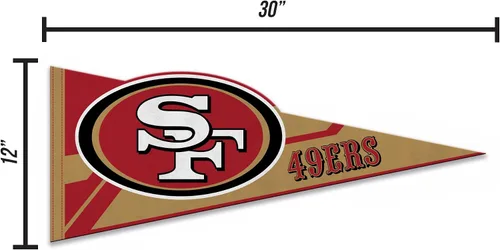Miniatura 4 de Rico Industries Banderín de fieltro suave con corte en forma de fútbol americano de la NFL - Fácil de colgar - Decoración del hogar