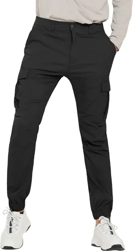 Miniatura 2 de PULI Pantalones de viaje ligeros para hombre, elásticos, elásticos, impermeables, de secado rápido, con bolsillos