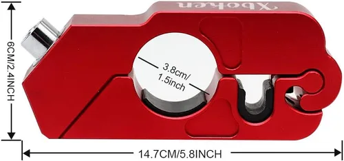 Miniatura 3 de Xboken - Cerradura de motocicleta antirrobo, resistente, cerraduras de seguridad ajustables para manillar del acelerador y freno, cerraduras