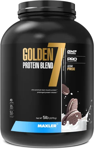 Miniatura 13 de Maxler Golden 7 Protein Blend - Proteína en polvo para ganancia muscular y recuperación - Polvo de proteína de vainilla de 2 libras