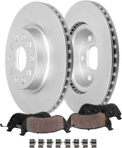 Miniatura 37 de Detroit Axle - Kit de freno delantero para Volkswagen Golf Jetta City Beetle Rotores de freno de disco de repuesto pastillas de freno de cerámica