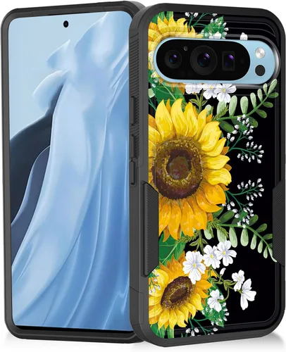 Miniatura 114 de Funda para Pixel 7a, resistente de doble capa híbrida de policarbonato duro de goma suave a prueba de golpes para Google Pixel 7A 6.1 pulgadas