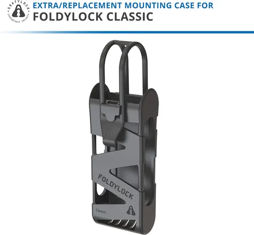 Miniatura 2 de Seatylock FoldyLock - Funda de transporte para bicicleta clásica, ultra ligera para candado plegable y portátil, accesorio de fijación de bicicleta
