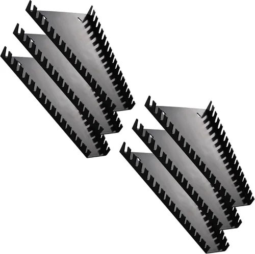 Miniatura 17 de Reniteco Organizador de llaves de plástico, soporte de llaves de alta densidad, estantes grandes para pared y caja de herramientas, 32 ranuras
