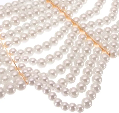 Miniatura 6 de Collar grueso de la declaración de la joyería de la moda, collar de perlas simuladas del babero del traje