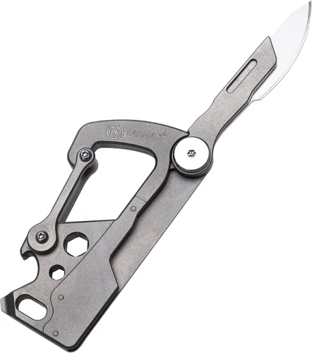 Miniatura 7 de TACRAY Clip de llavero de mosquetón compacto, titular de la llave EDC de titanio, Gancho de llavero anti-pérdida, Llavero multiherramienta