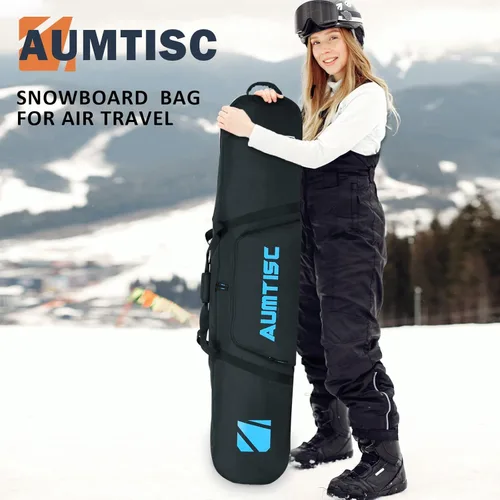 Miniatura 7 de Bolsa de Snowboard Acolchada AUMTISC para Viajes Aéreos, Bolsas de Viaje para Snowboard para Volar con Bolsillos para Equipo, Disponible en Longitud