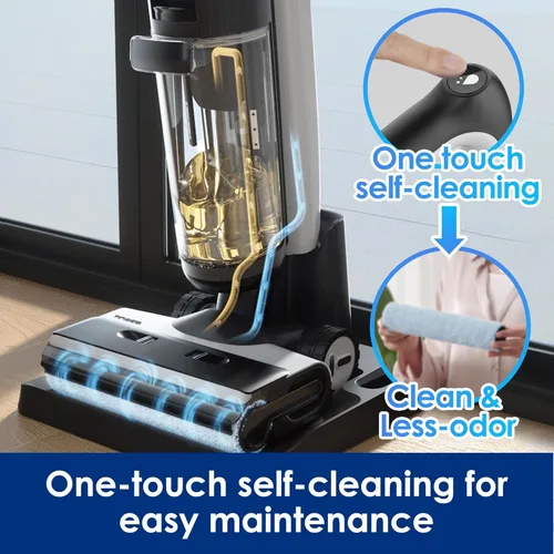 Miniatura 11 de Tineco Floor ONE S7 PRO Aspiradora Inalámbrica Húmeda y Seca, Trapeador Limpiador de Pisos Inteligente para Pisos Duros, Largo Tiempo