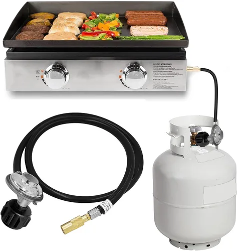 Miniatura 6 de MENSI Regulador de propano de 4 pies con manguera apta para Blackstone de 17 pulgadas y 22 pulgadas para parrilla de mesa Adventure Ready Grill Solo