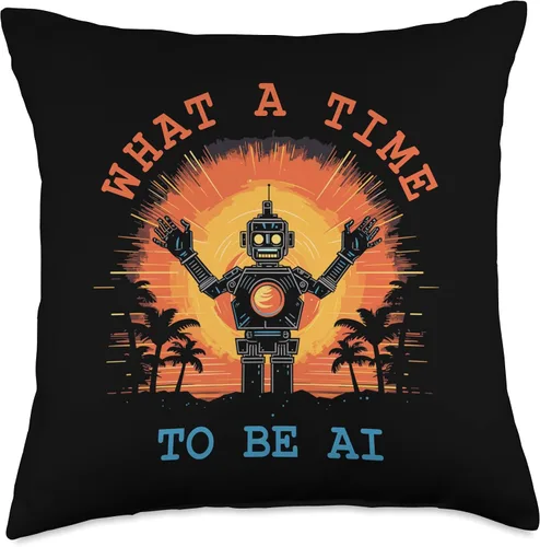 Miniatura 4 de Software Developer AI Nerds Geek Humor artifical What a time to be AI-Python Artifical Intelligence Nerd Throw Pillow, 16x16, Multicolor