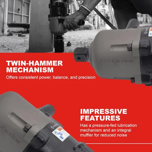 Miniatura 3 de Ingersoll Rand Ingersoll-Rand, 3940B2TI, Llave de impacto neumática, 1 In. Dr., 6000 rpm