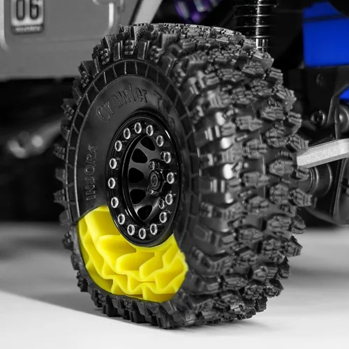 Miniatura 7 de INJORA 1.0 Insertos de goma de silicona y neumáticos de terreno rocoso S5 para actualización de auto a control remoto TRX4M SCX24 1/18 1/24 Crawler