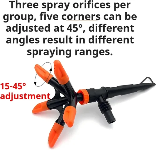 Miniatura 3 de Aspersor giratorio de 360° - Aspersor de césped con ángulo ajustable de 45°, sistema de riego para césped y jardines domésticos, hecho